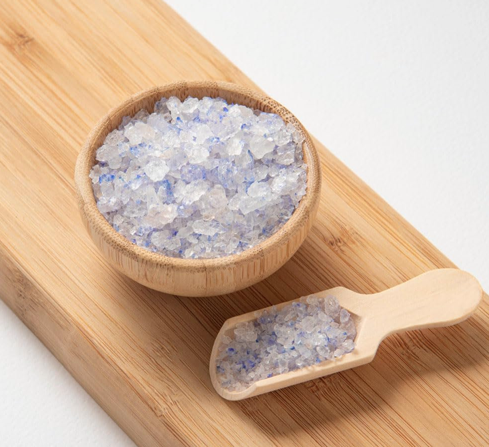 grinded blue salt