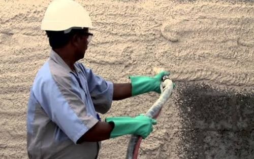 spray gypsum plaster
